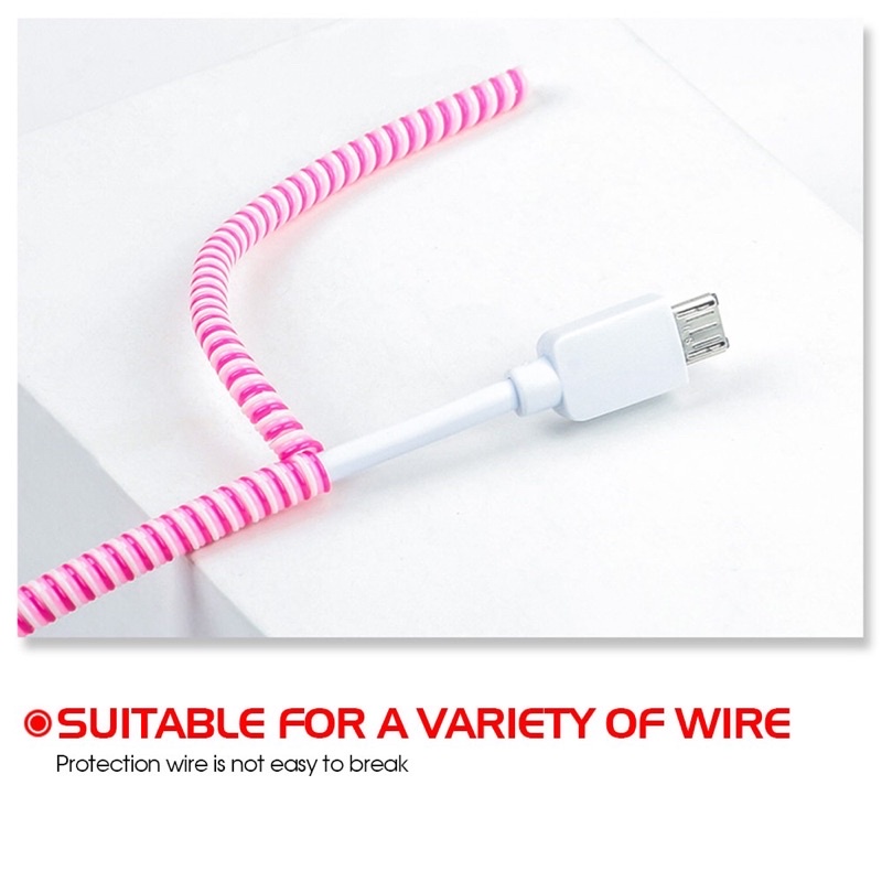 TERMURAH DI SHOPEE/ 1.4 M REAL / 1 KABEL CUKUP 1 PCS / PELINDUNG KABEL CHARGER SPIRAL PROTECTOR DATA CABLE 3 WARNA - WARNI