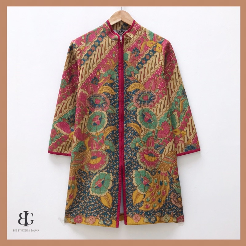 Tunik Batik - Atasan Baju Kerja Wanita Murah Bahan Dobby Premium