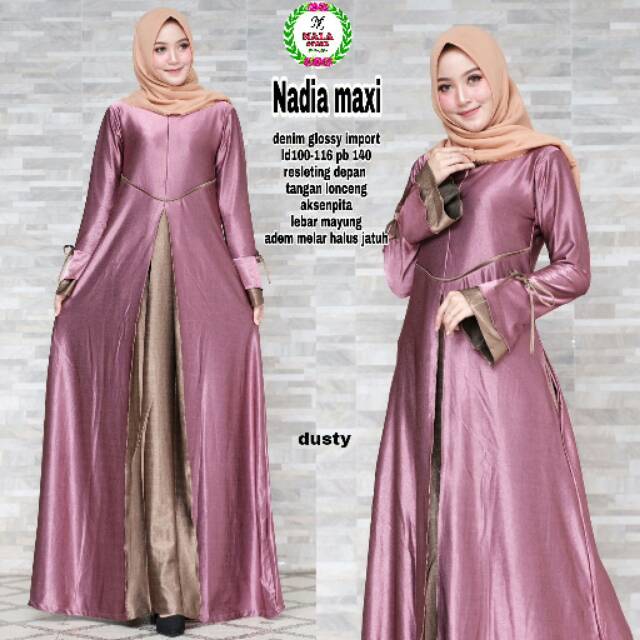 NADIA MAXI DRESS / GLOSSY / GAMIS