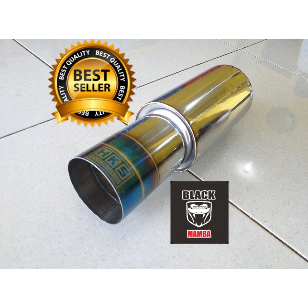 Knalpot Mobil HKS Turbo BurnTip Muffler Las Argon Jazz Lancer Xenia Avanza Ayla Brio Agya dll