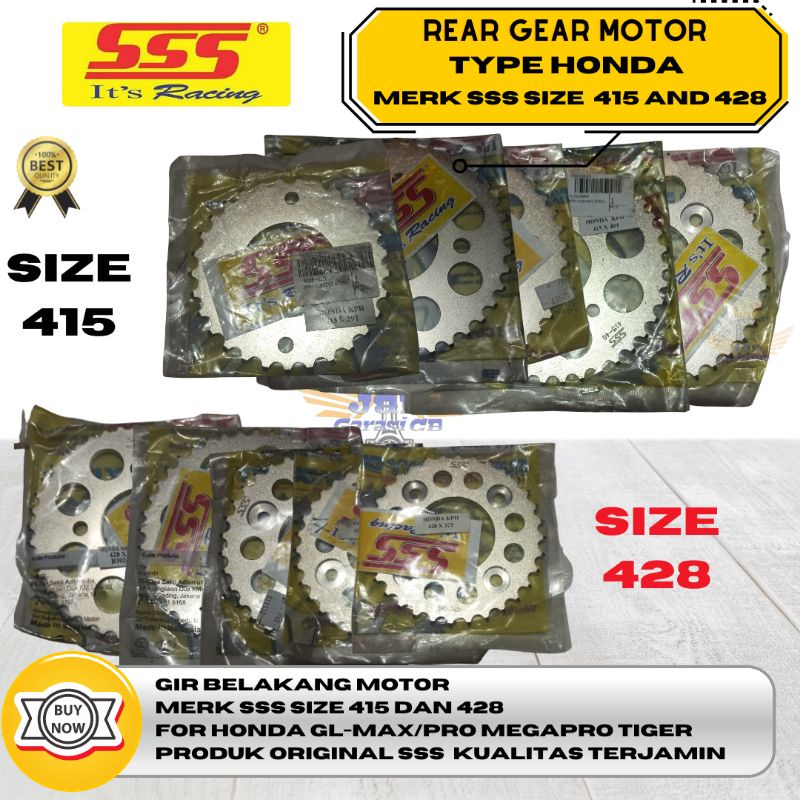 Gir Belakang SSS  GL Megapro Tiger Cb150r Size 415 428