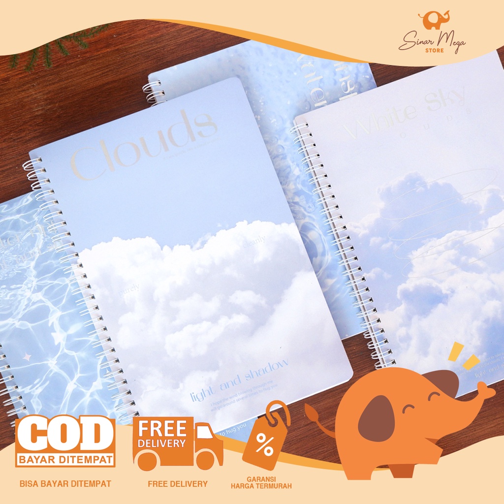 

Light and Shadow Spiral Ruled Notebook B5 / Buku Catatan Spiral Bergaris Lucu Unik Murah Berkualitas