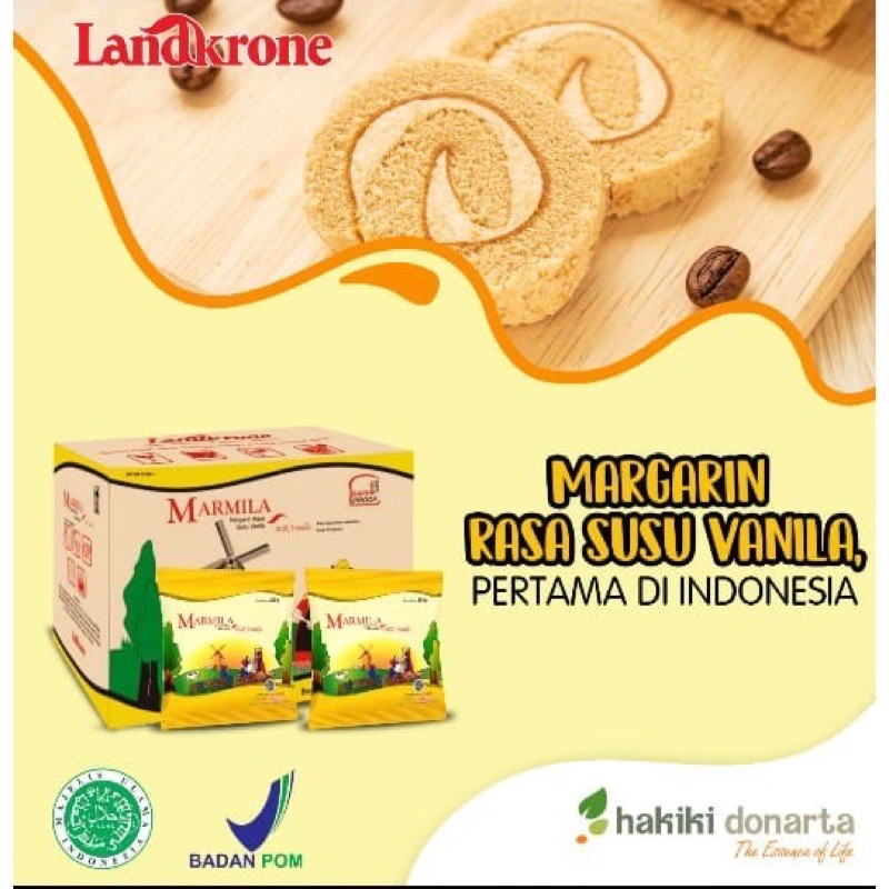 

LANDKRONE MARMILA MARGARINE SACHET/ Margarin Rasa Susu Vanilla 250G