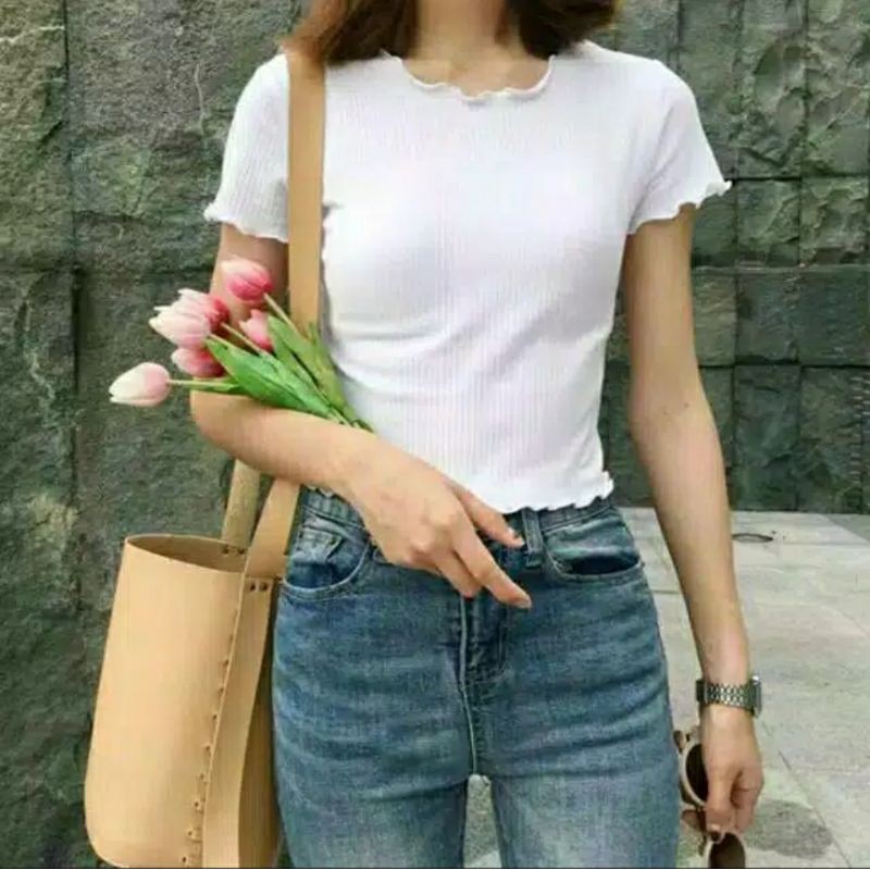 CROP KRIWIL PENDEK / Baju Rajut Wanita / Sweater Rajut korea / Grosir pakaian Rajut