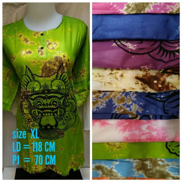Promo...!!!  Blouse santai Bali pria wanita besar