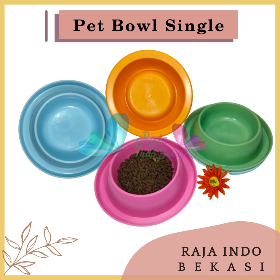 Rajaindobekasi Pet Bowl Singel Anti Semut Tempat Makan Minum Anjing Kucing Kelinci Hewan Peliharaan Mangkuk Mangkok Cepuk Wadah Pakan Hewan Pet Bowl Dispenser Stainless Ceramic Gantung Stand Kayu