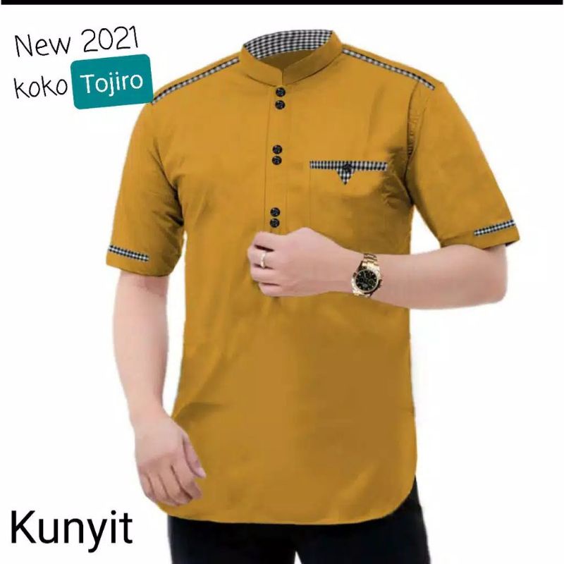 COD Koko TOJIRO , Baju Koko Pria Muslim lengan Pendek Terbaru 2021