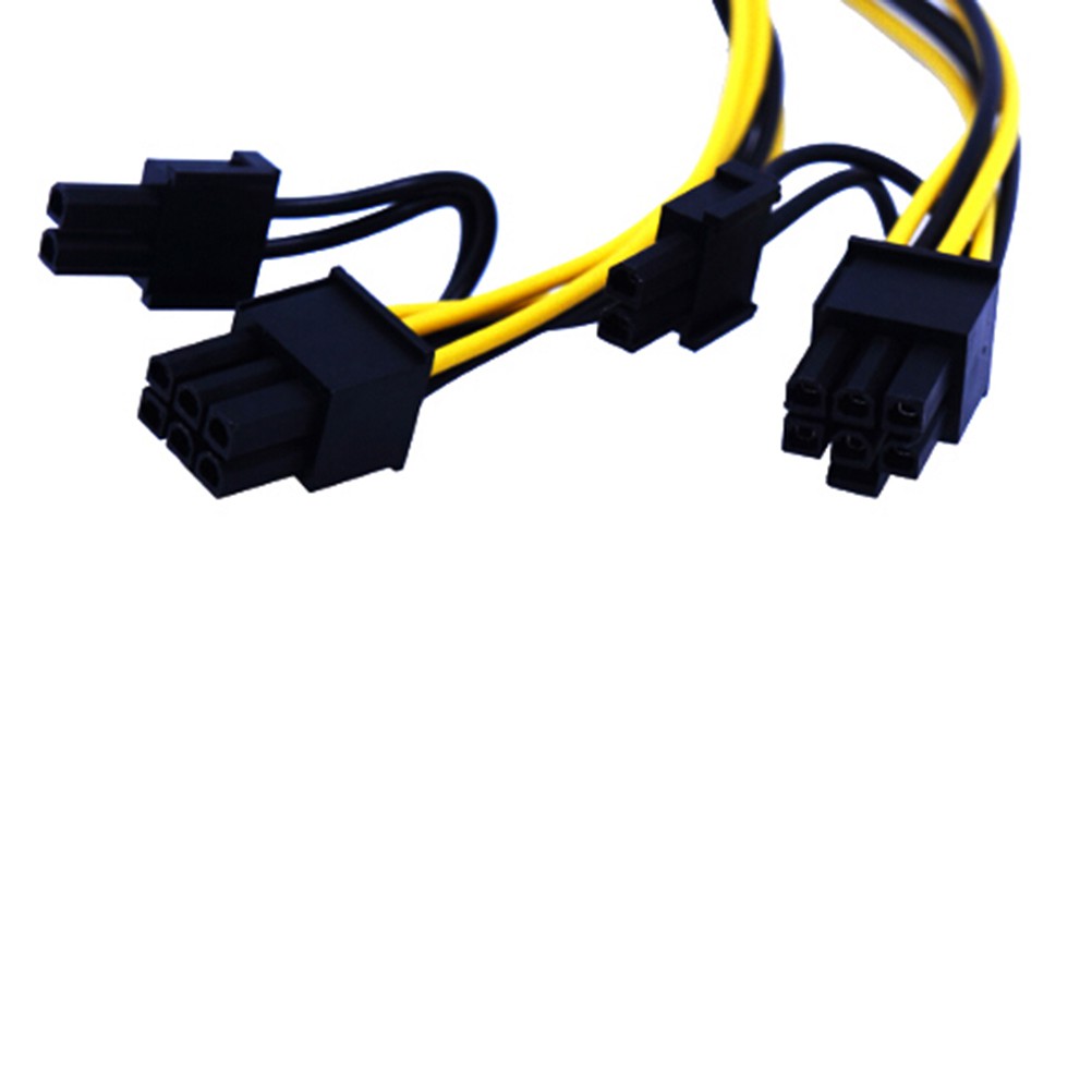 (Ele) Kabel Konektor Video Card 6 Pin Ke 8pin 6Pin +