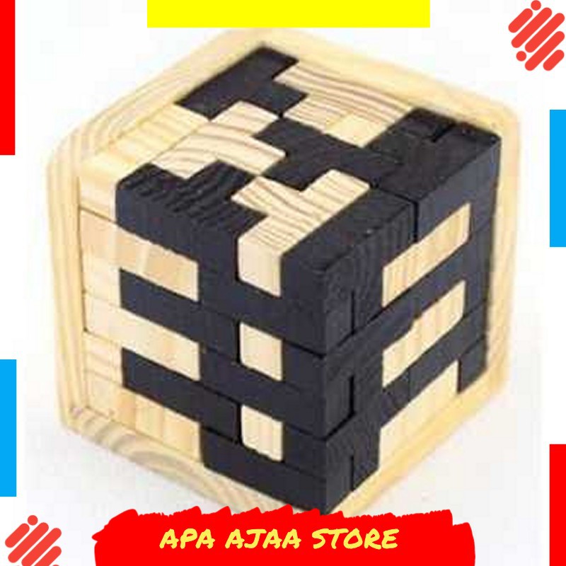 Hot Promo ! 3D Wood Puzzle Model Tetris Cube