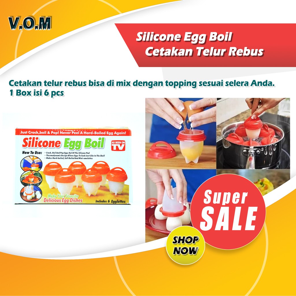 Silicone Egg Boil Cetakan Telur Rebus Dengan Topping - 0369