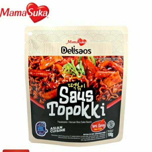 

Saus Topokki Pedas Hot Spicy + Mamasuka Delisaos + 100gr