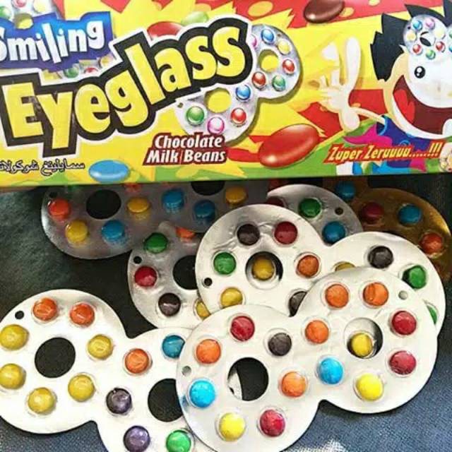 

Permen smiling eyeglass coklat per BOX kacamata coklat