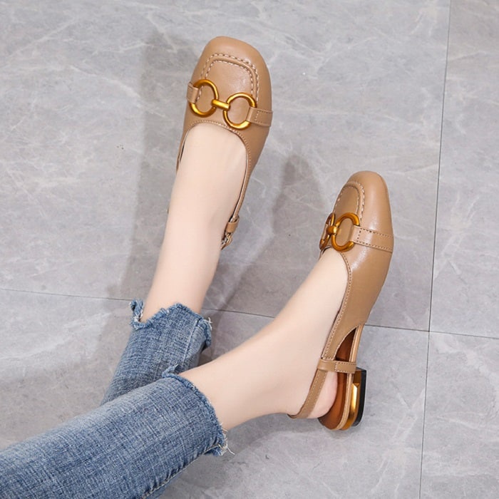 RYX - Strapless Chains Sepatu Loafer Wanita Fashion Casual - Ori Import