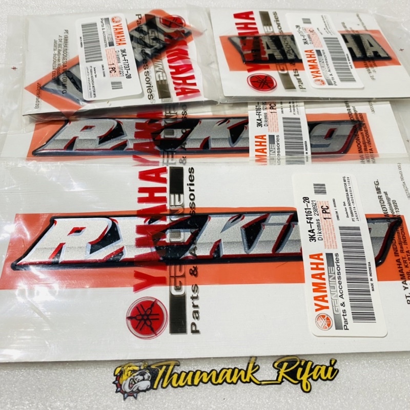 Emblem dop aki rx king rxking tahun 2002 gold original set