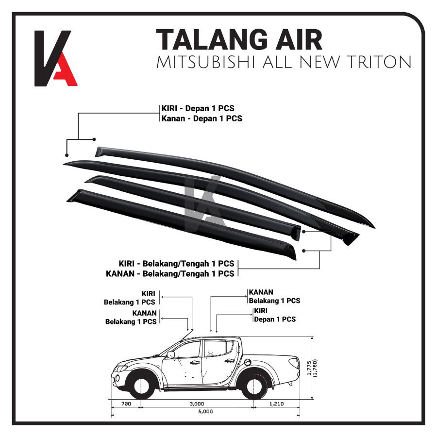 TALANG AIR MOBIL MITSHUBISI ALL NEW TRITON MODEL SLIM