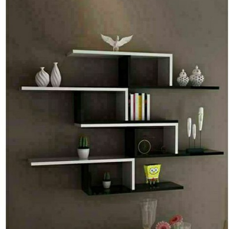 Rak Dinding Tembok Hiasan Interior Vas Bunga Ikan Tv Vcd Boneka Buku Souvenir Kayu Besi Terbaru Rak 