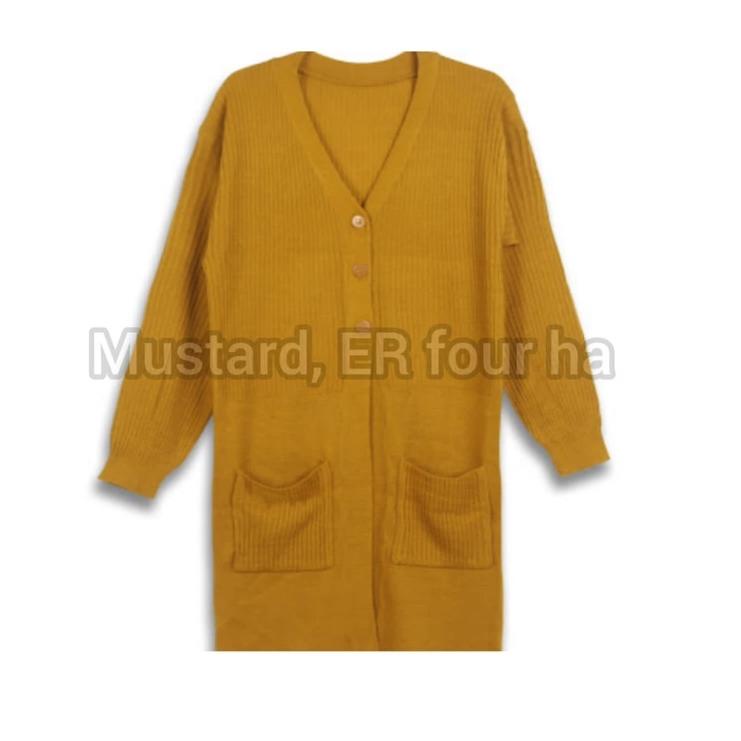 HUN.4722 • Cardigan LONG KANCING 3 l Cardigan Rajut l Sweater Rajut l Pakaian Rajut Wanita l Rajut K
