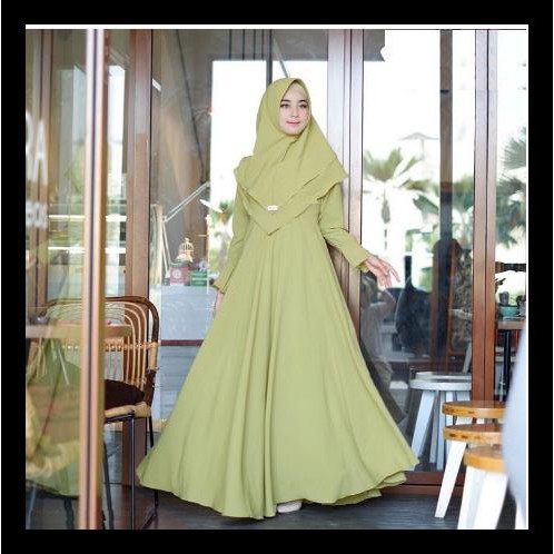 Prduk LARIS Gamis Syari Polos Maxmara Lux Anayah - REAL Picture