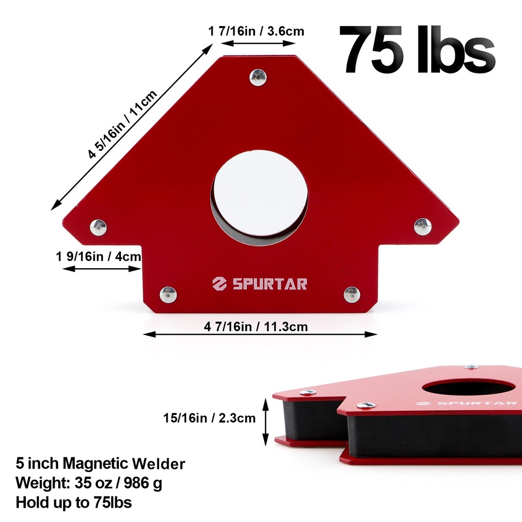 Magnet 4 Inch Magnet 4&quot; Holder 25-75 lb lbs Siku Magnet Las 4inch Smart Welding Arrow