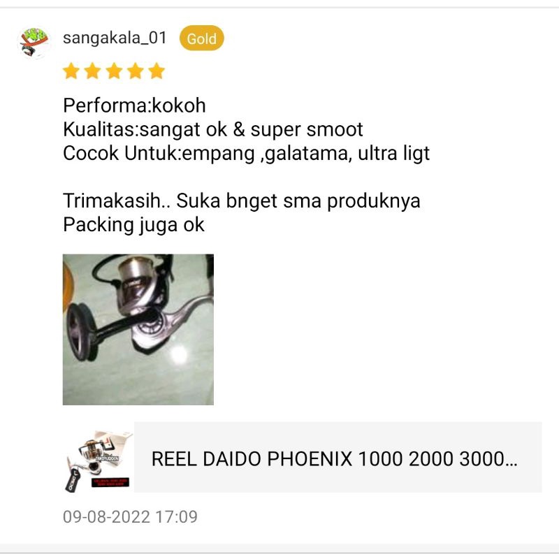 REEL DAIDO PHOENIX 1000 2000 3000 4000 6000 PUTARAN SANGAT HALUS DAN TANPA JEDAH