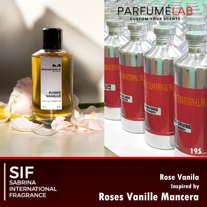 100ML Bibit Parfum Rose Vanila By SIF Made In France | Bibit Parfum Roses Vanille Mancera 100ML