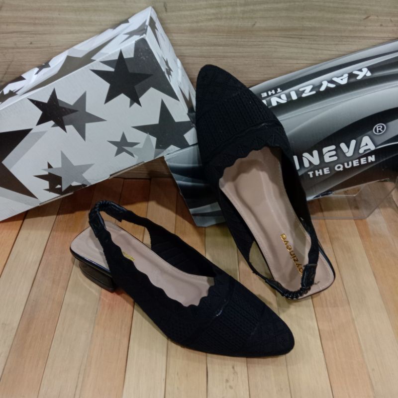 pansus rajut wanita KAYZINEVA Hitam hak 2cm pansus tali.pansus,flat wanita terbaru kualitas ekspor.