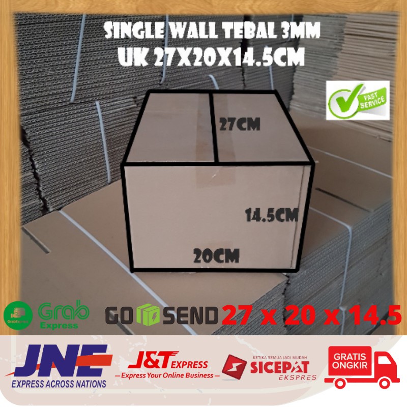 

Kardus Baru Box Polos Kotak Packing Karton Dus Bok Tebal Single Wall Harga 1 Lembar 27 x 20 x 14.5
