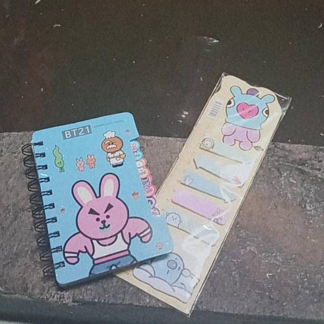 Penanda pr bt21,buku diary bt21,kipas bt21, exo