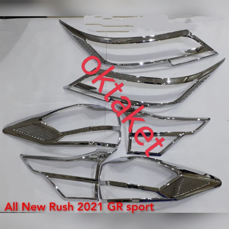 paket garnish depan belakang all new Rush Terios 2018 2020 2021 2022 gr sport  hitam chrome carbontivo jsl