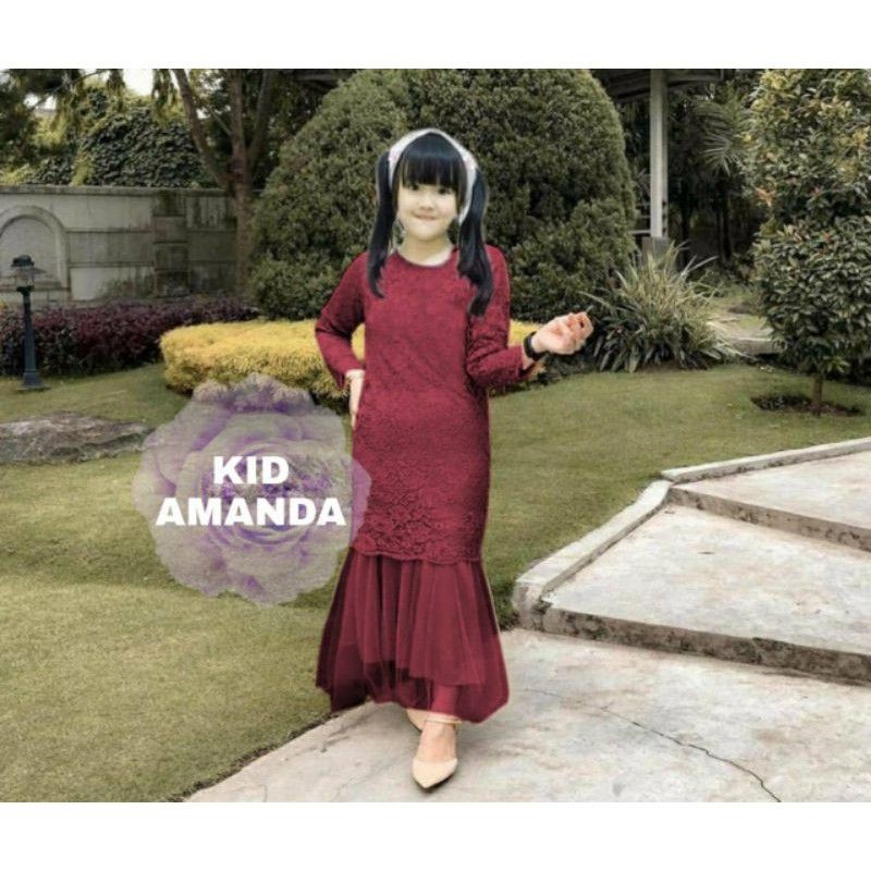 MAXI AMANDA KID 3-11 TAHUN DRESS DUYUNG ANAK PARTY GAMIS ANAK