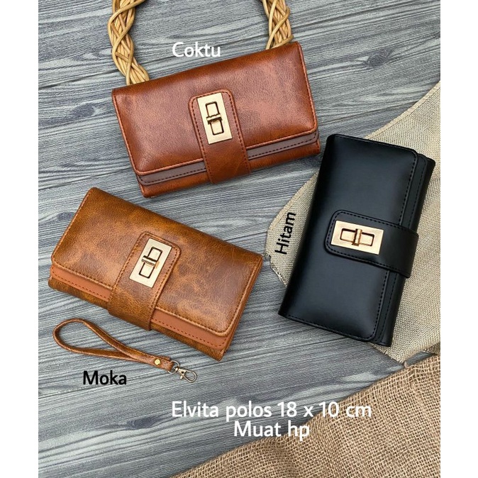 Elvita Polos Dompet Wanita Model Lipat