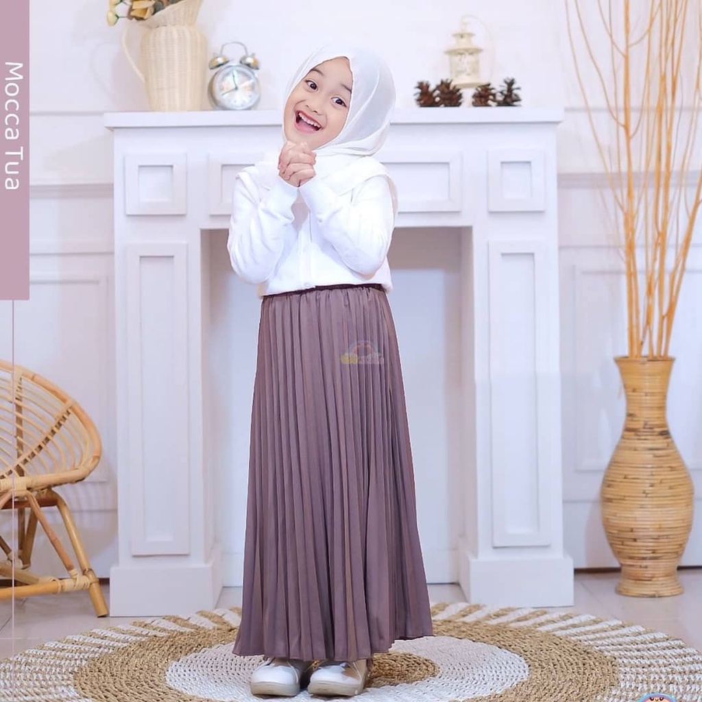 Skirt Rok Anak Bahan Plisket 5 - 9 Tahun / Rok Bawahan Anak Perempuan Premium / Skirt Pleated