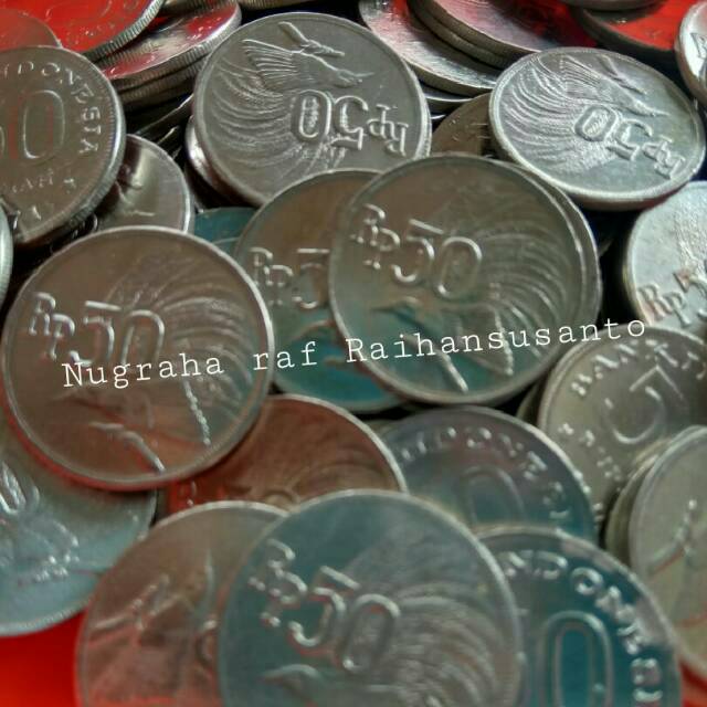 Uang kuno logam 50 rupiah tahun 1971
