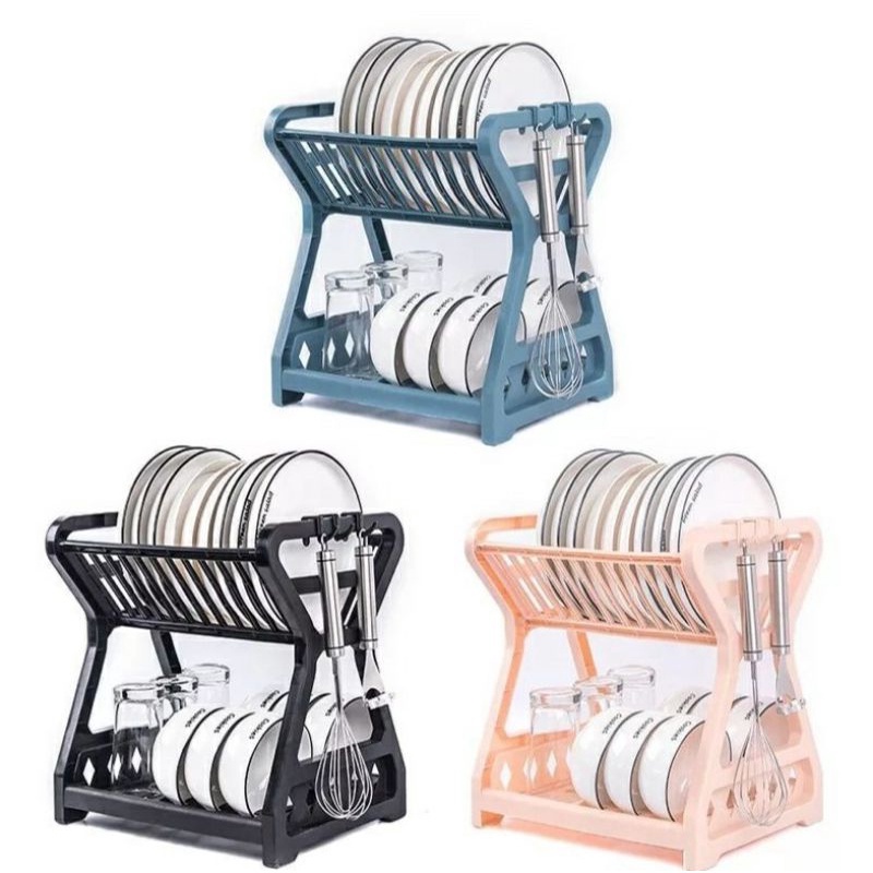 RAK PIRING PLASTIK 2 SUSUN/ RAK PENGERING PIRING/ RAK PIRING PLASTIK 2 SUSUN MURAH SERBAGUNA