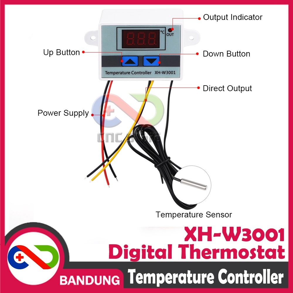 XH-W3001 DIGITAL THERMOSTAT TEMPERATURE PENGATUR SUHU OTOMATIS AC 220V