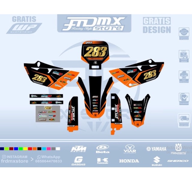 Decal Custome BEBEK STANDAR BBK STD YZ 85 KX85 New Old Custome
