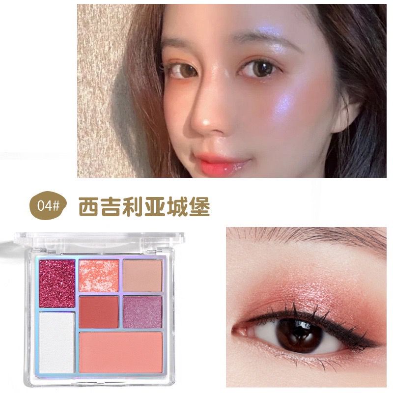 rcsbeauty - LAMEILA eyeshadow palet sakura highshine 7 warna