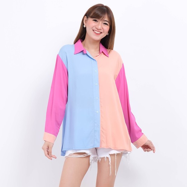 ARENA - Kemeja Basic Wanita Colorful