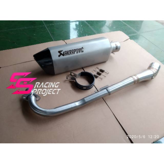 Knalpot murah Akrapovic titanium sandblast fullsystem