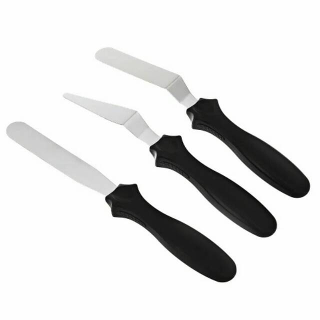 Spatula Set Pisau Hias Kue 3 in 1