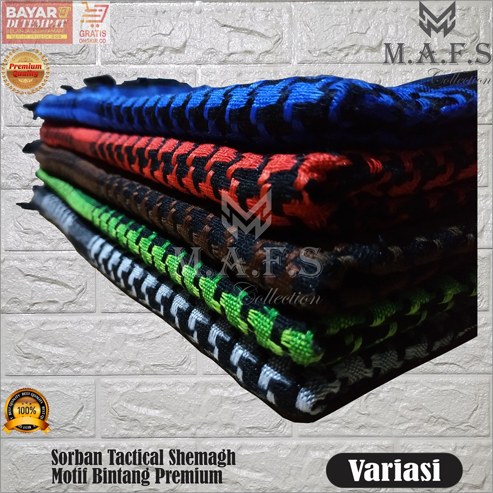 SORBAN TACTICAL SHEMAGH SORBAN FULL WARNA PREMIUM