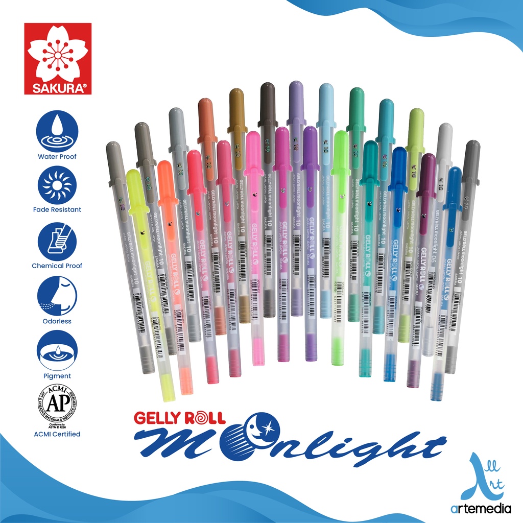 

Pulpen Warna Sakura Gelly Roll Moonlight Color Gel Pen Bolpen - 02/02