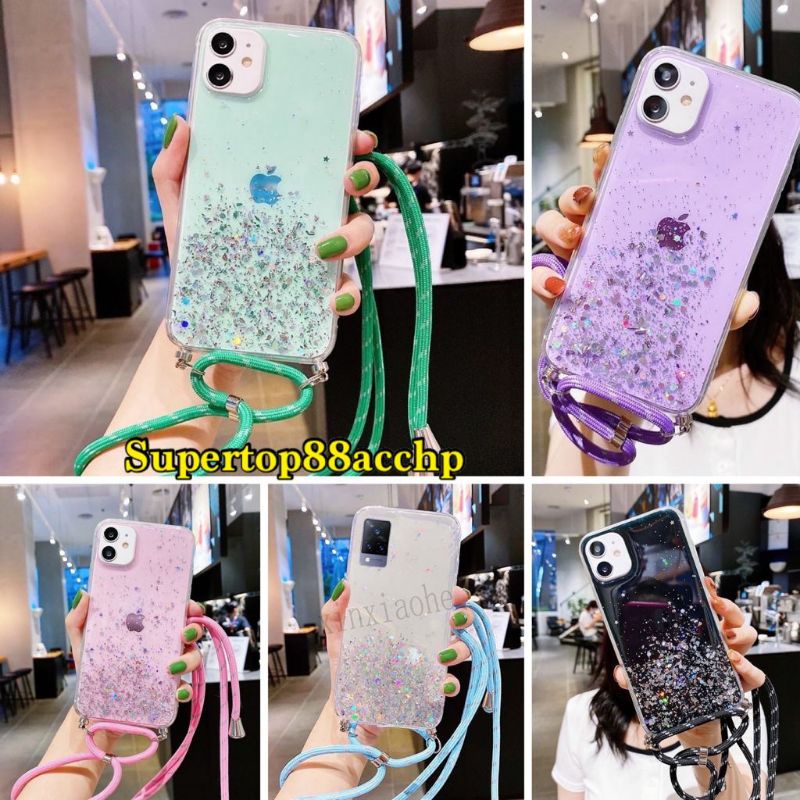 Case Tali Nagita Iphone 13 13 Mini 13 Pro 13 Pro Max Lanyard Glitter Gantungan