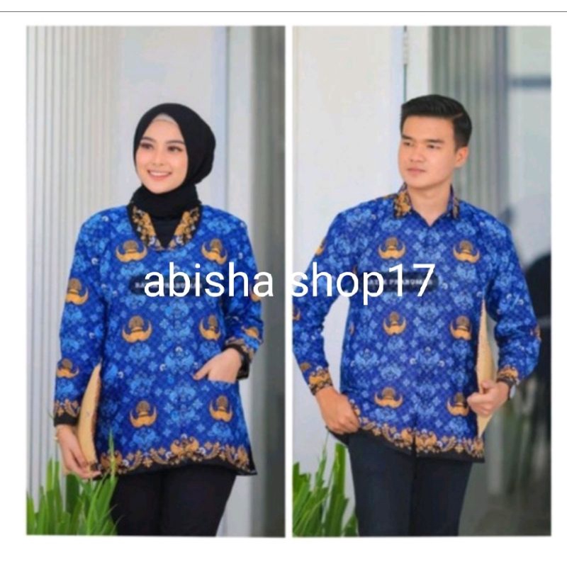 korpri wanita dan pria kerah hitam lapis furing hero