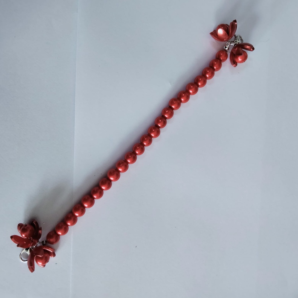 konektor masker mutiara 8m bunga kelopak diujung/strap masker/strap masker hijab/tali masker