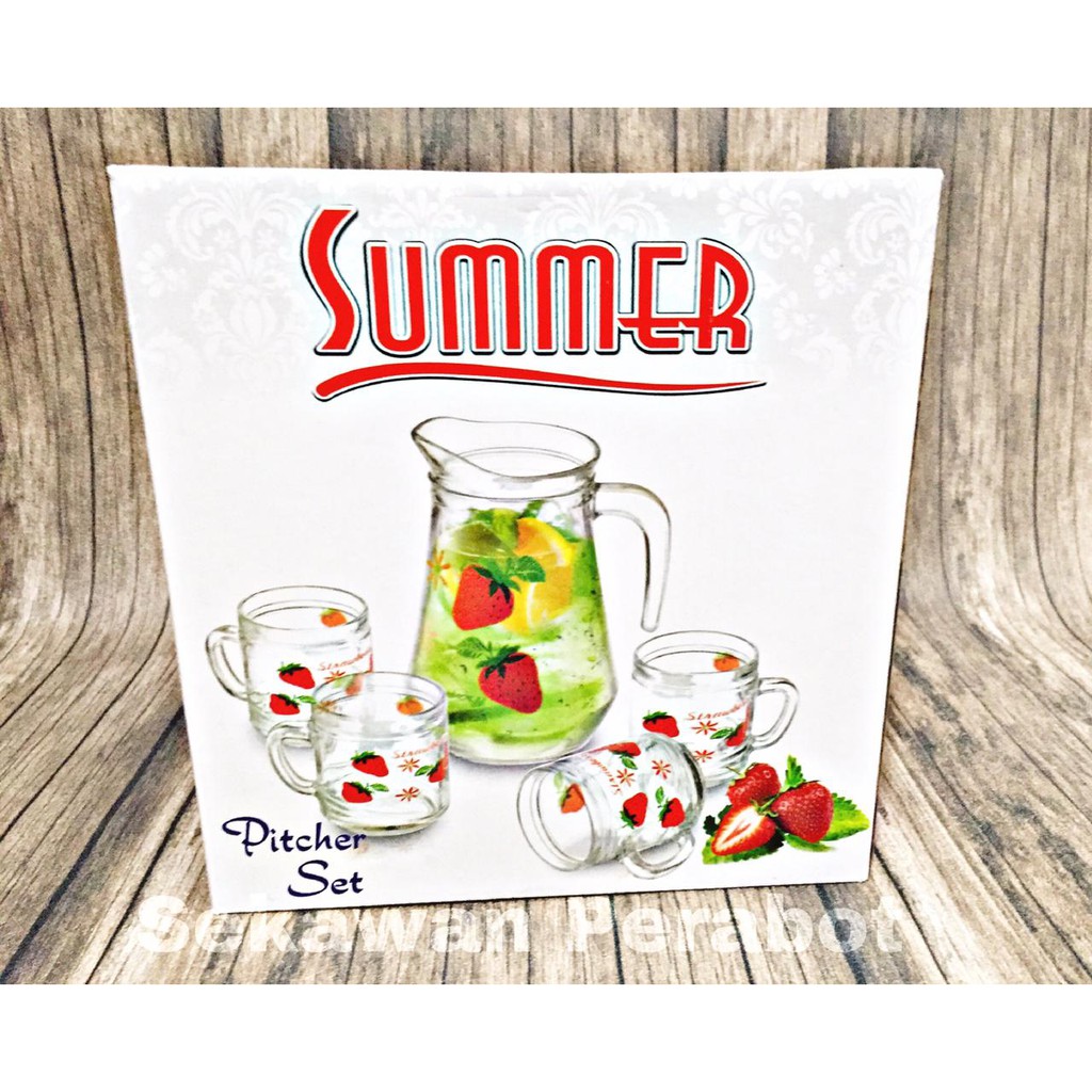 SUMMER PITCHER SET (TEKO GELAS SET)  ISI 6pcs