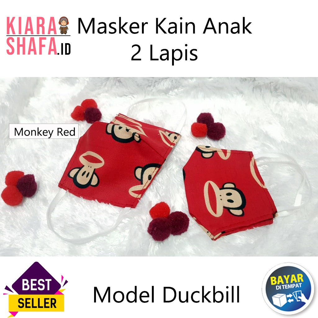 Masker Anak - Masker Kain Anak - Masker Anak Karakter 2 Lapis