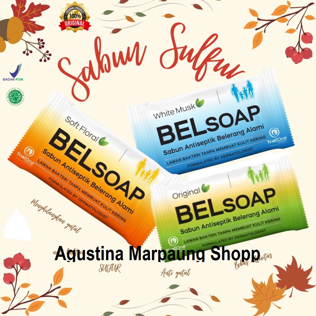 BELSOAP SABUN ANTISEPTIK BELERANG ALAMI ✔️BPOM | SABUN SULFUR | SABUN ANTI GATAL DAN BAU