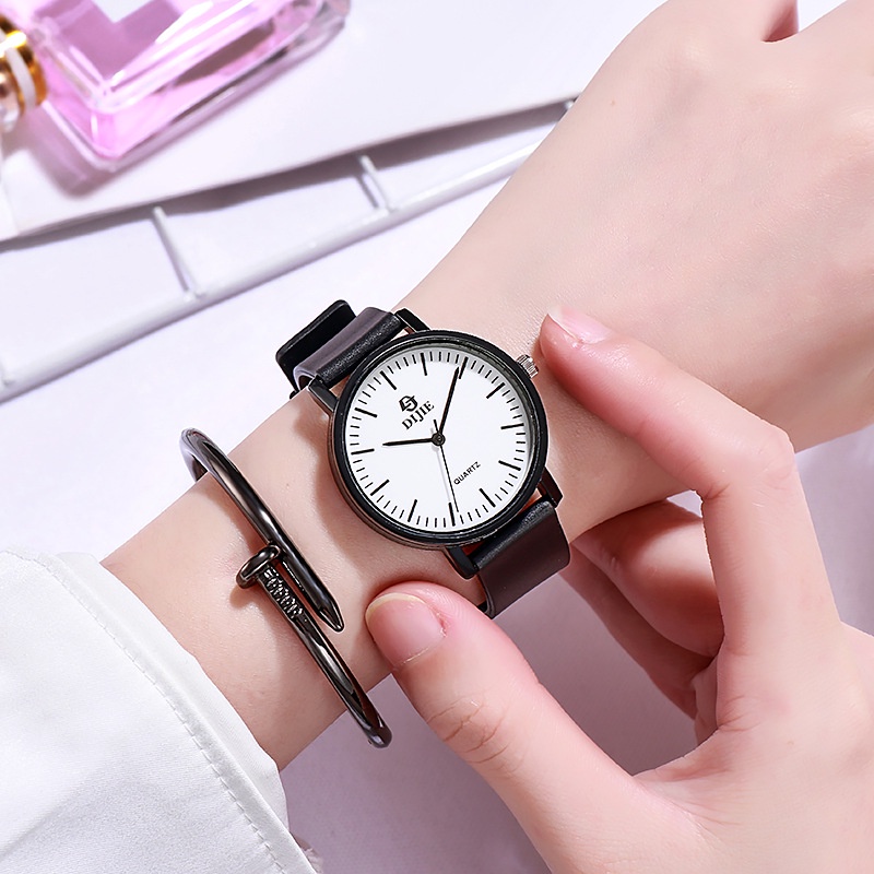 Jam Tangan Wanita A0054 Versi Korea Jam Tangan Kuarsa Kasual Sederhana