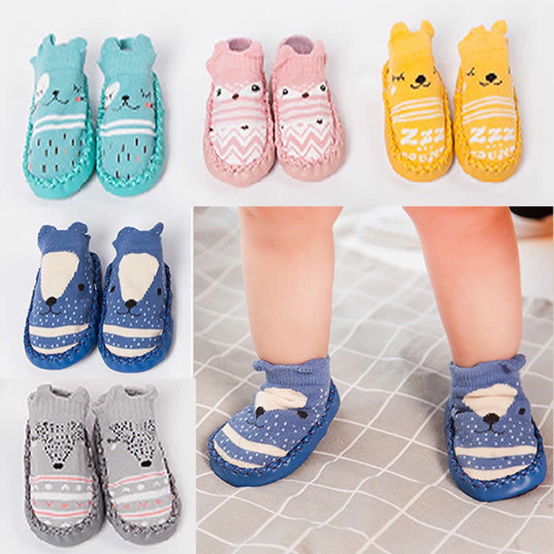 Sepatu Anak Bayi - Baby Prewalker Shoes Socks Anti Slip Kaos Kaki Anak Bayi Motif Cute Import Murah